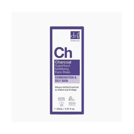 Dr Botanicals Ch Charcoal Superfood Mattifying Face Mask 30 ml
