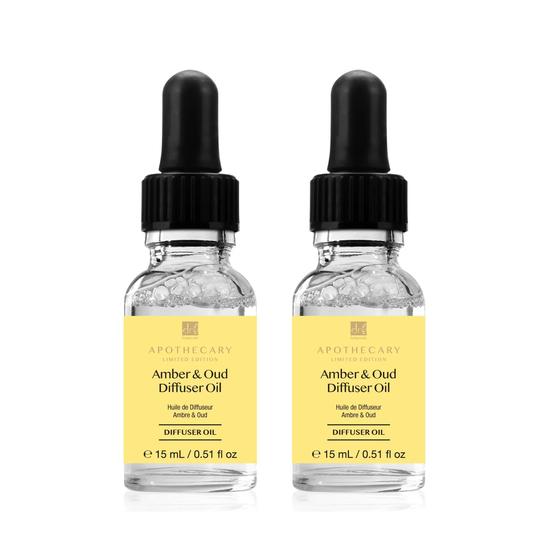 Dr Botanicals Deep Relax & Calm Amber & Oud Diffuser Oil Twin Value Savings Pack