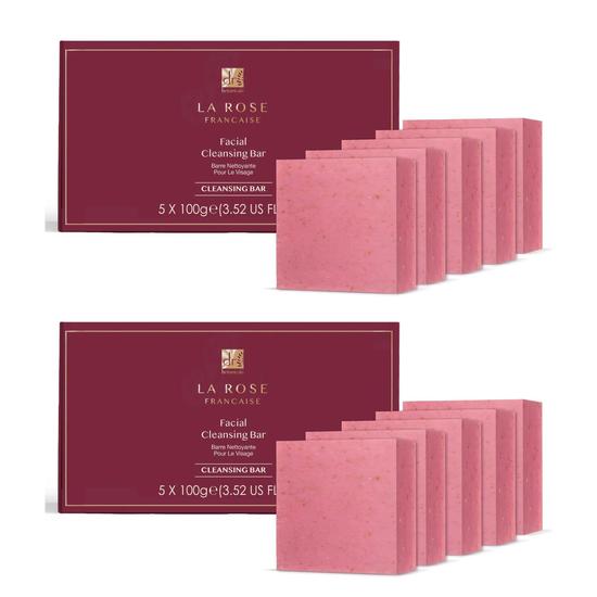 Dr Botanicals La Rose Francaise Facial Cleansing Bar Twin Value Savings Pack