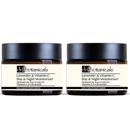 Dr Botanicals Lavender & Vitamin C Day & Night Moisturiser Duo Pack