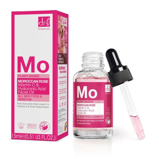 Dr Botanicals Moroccan Rose Facial Oil With Hyaluronic Acid & Vitamin C