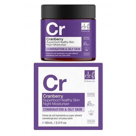 Dr Botanicals Night Moisturiser Healthy Skin Combination & Oily Cranberry Infuse