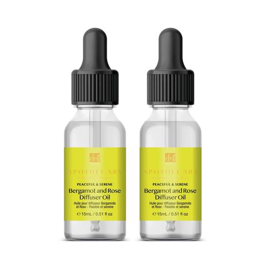 Dr Botanicals Peaceful & Serene Bergamot & Rose Diffuser Oil Twin Value Savings Pack