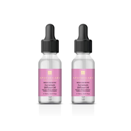 Dr Botanicals Renew & Revive Geranium Diffuser Oil Twin Value Savings Pack