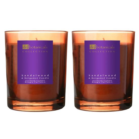 Dr Botanicals Sadalwood Bergamont Candle Duo Pack