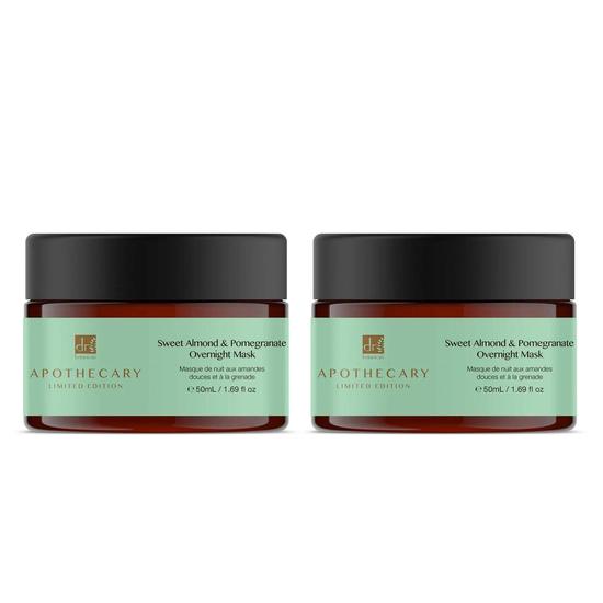 Dr Botanicals Sweet Almond & Pomegranate Overnight Mask Twin Value Savings Pack
