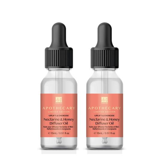 Dr Botanicals Uplift & Energise Nectarine & Honey Diffuser Oil Twin Value Savings Pack