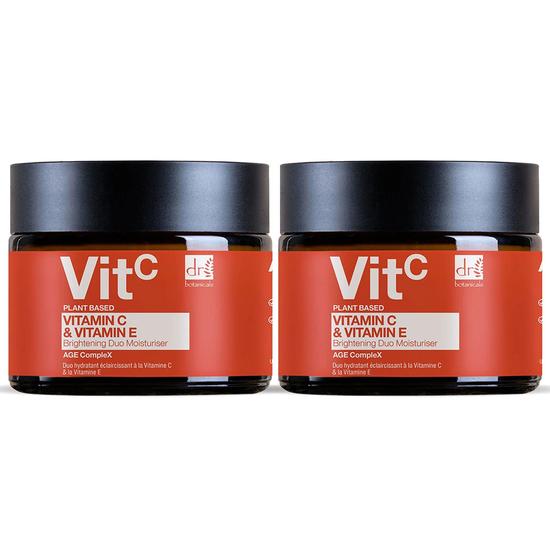 Dr Botanicals Vitamin C 1% & Vitamin E Brightening Duo Moisturiser Duo Pack