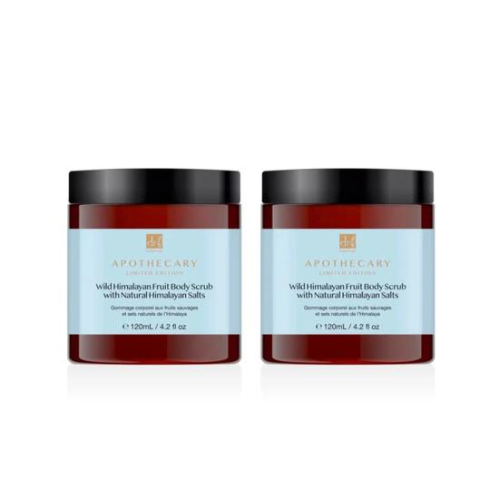 Dr Botanicals Wild Himalayan Fruit Body Scrub With Natural Himalayan Salts Twin Value Savings Pack