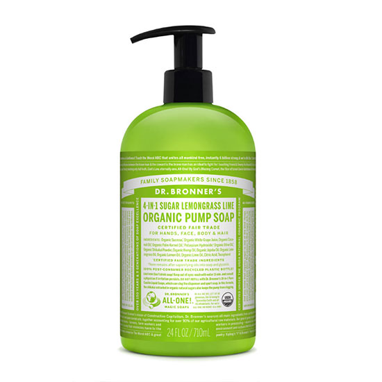 Dr Bronner's 4 In 1 Sugar Organic Pump Soap 710ml
