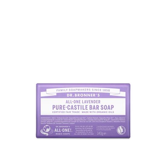 Dr Bronner's All-One Pure-Castile Bar Soap Lavender 140g