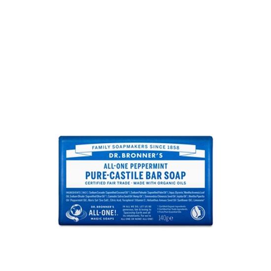 Dr Bronner's All-One Pure-Castile Bar Soap Peppermint 140g