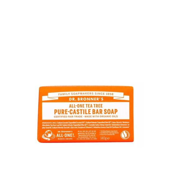 Dr Bronner's All-One Pure-Castile Bar Soap Tea Tree 140g