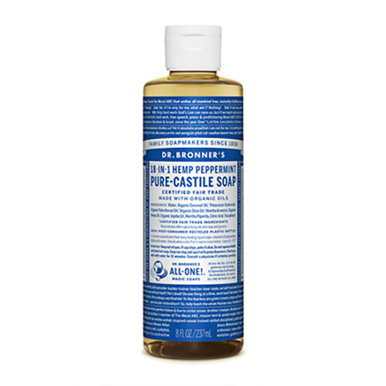 Dr Bronner's Organic Peppermint Castile Liquid Soap 237ml