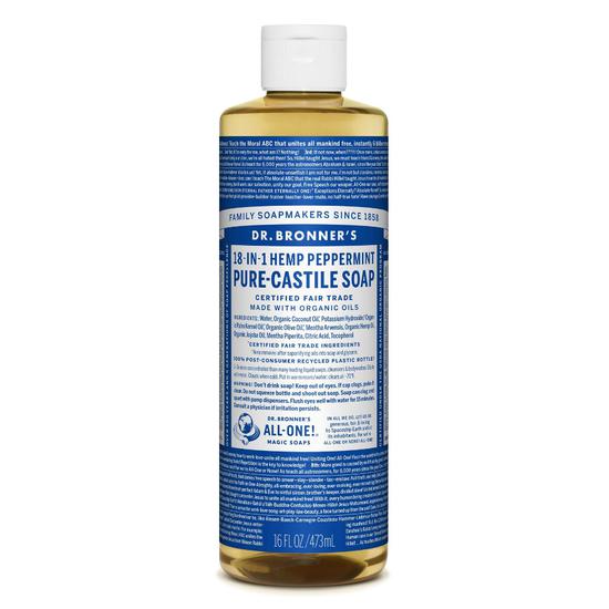 Dr Bronner's Organic Peppermint Castile Liquid Soap 473ml