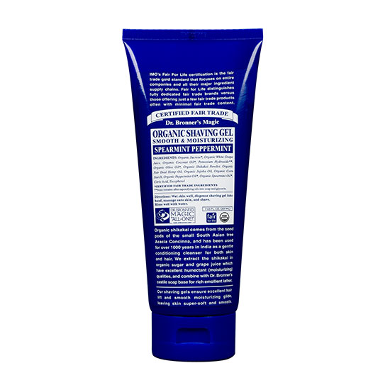 Dr Bronner's Organic Peppermint Shaving Gel 208ml