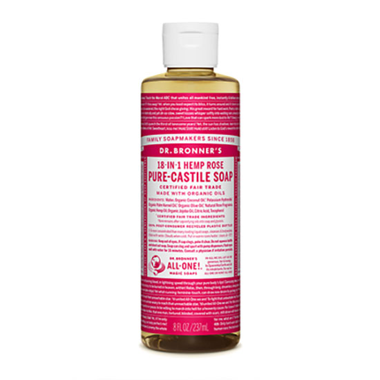 Dr Bronner's Organic Rose Castile Liquid Soap 237ml