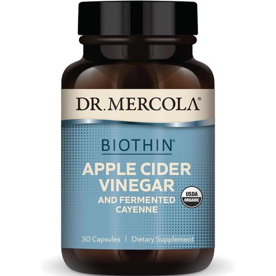 Dr. Mercola BIOTHIN Organic Apple Cider Vinegar & Fermented Cayenne Capsules