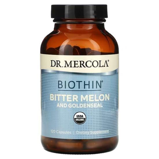 Dr. Mercola BIOTHIN Organic Bitter Melon & Goldenseal Capsules 120 Capsules