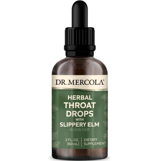 Dr. Mercola Herbal Throat Drops With Slippery Elm 60ml
