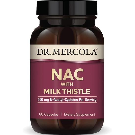 Dr. Mercola NAC With Milk Thistle Capsules 60 Capsules