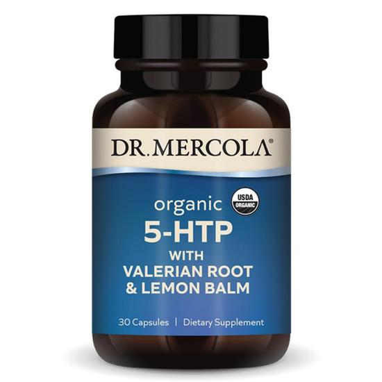 Dr. Mercola Organic 5-HTP With Valerian Root & Lemon Balm Capsules 30 Capsules