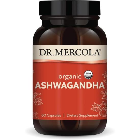 Dr. Mercola Organic Ashwagandha Capsules 60 Capsules