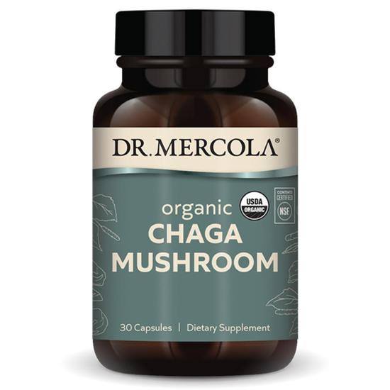 Dr. Mercola Organic Chaga Mushroom Capsules 30 Capsules