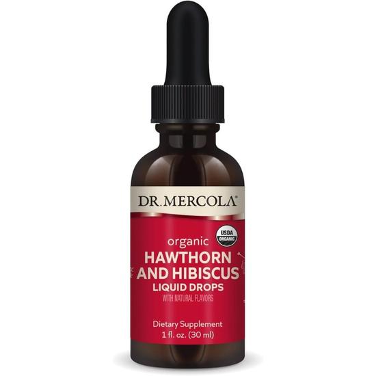 Dr. Mercola Organic Hawthorn & Hibiscus Liquid Drops 30ml