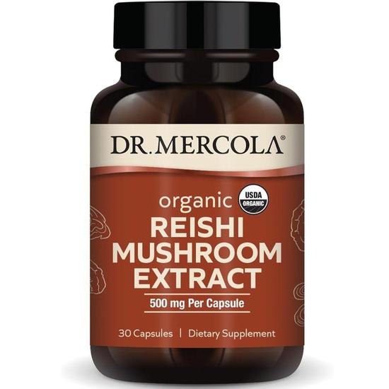 Dr. Mercola Organic Reishi Mushroom Extract Capsules 30 Capsules