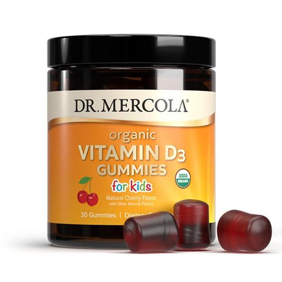 Dr. Mercola Organic Vitamin D3 Cherry Gummies For Kids 30