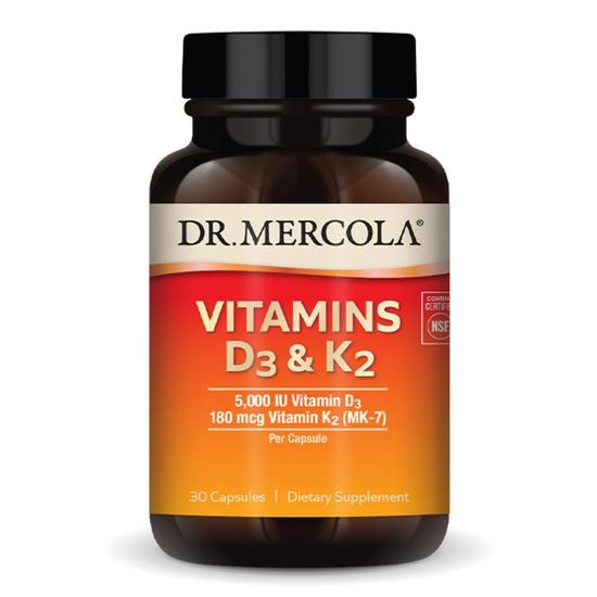 Dr. Mercola Vitamins D3 & K2 Capsules 30 Capsules