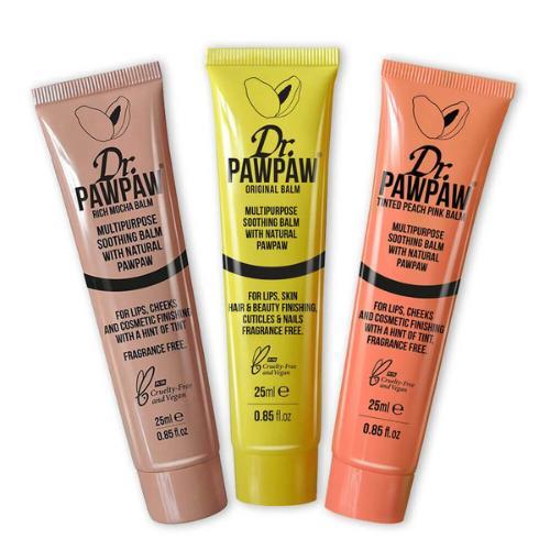 Dr. PAWPAW The Nude Collection Multipurpose Balms Original Rich Mocha Peach Pink