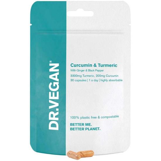Dr Vegan Curcumin 200mg & Turmeric 3300mg Capsules
