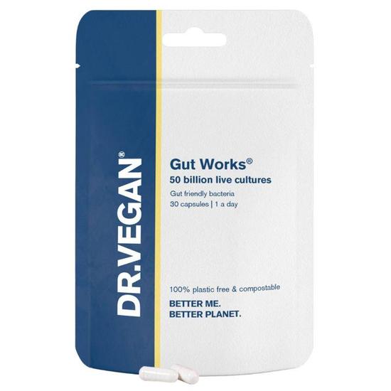 Dr Vegan Gut Works Pre & Probiotic 50bn CFU Capsules 30 Capsules