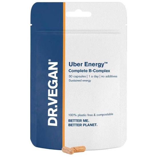 Dr Vegan Uber Energy High Strength B Complex Capsules 30