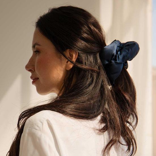 Drowsy Padded Scrunchie Midnight Blue