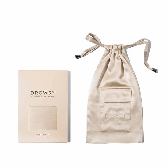 Drowsy Sleep Co Dusty Gold Silk Carry Pouch