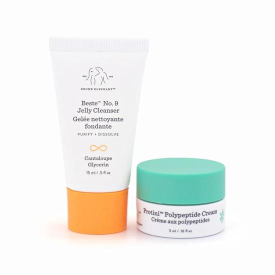 Drunk Elephant Jelly Cleanser 15ml & Protini Polypeptide Cream 5ml-Imperfect Box
