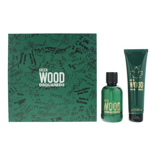 Dsquared2 Green Wood Eau De Toilette 100ml + Shower Gel 150ml Gift Set
