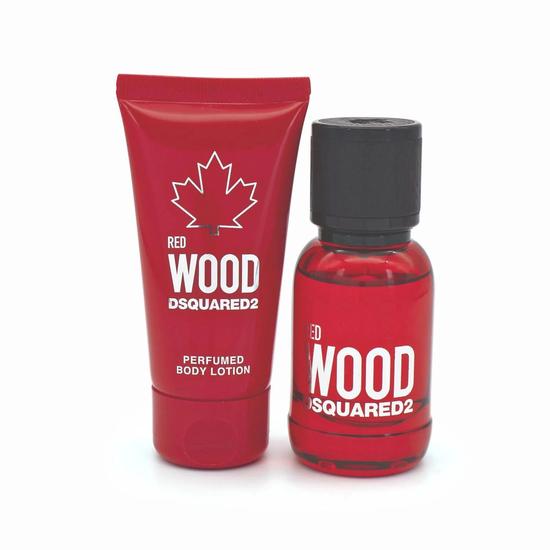 Dsquared2 Red Wood Eau De Toilette Gift Set 30ml & 50ml Imperfect Box