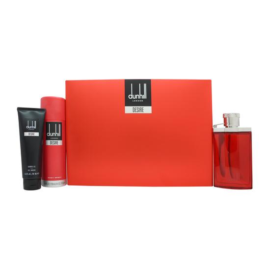 Dunhill London Desire Red Gift Set 100ml Eau De Toilette + 226ml Deodorant Spray