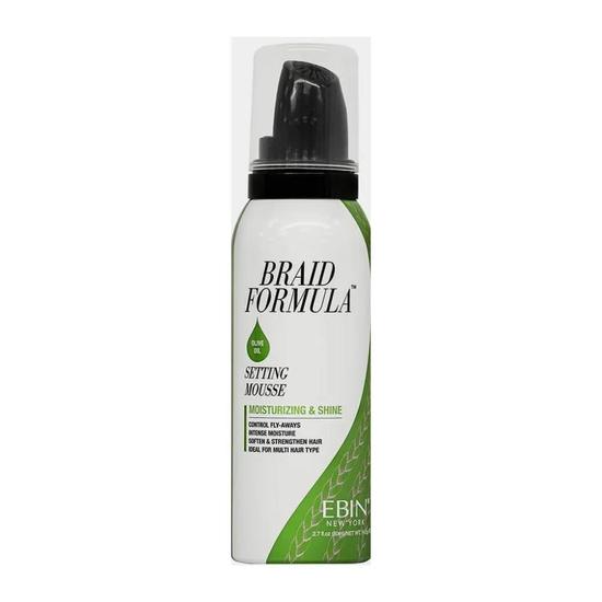 Ebin New York Braid Formula Moisture & Shine Setting Mousse Olive Oil 80ml