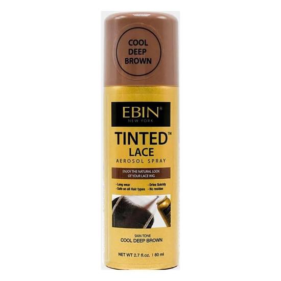 Ebin New York Tinted Lace Aerosol Spray Cool Deep Brown 80ml