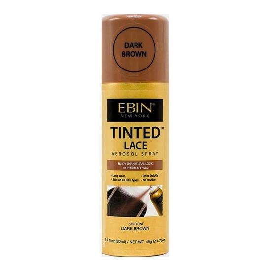 Ebin New York Tinted Lace Aerosol Spray Medium Dark Brown 80ml