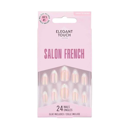 Elegant Touch French 166 Short Almond Nails