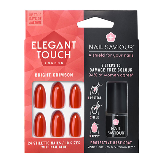 Elegant Touch Nail Saviour - Bright Crimson