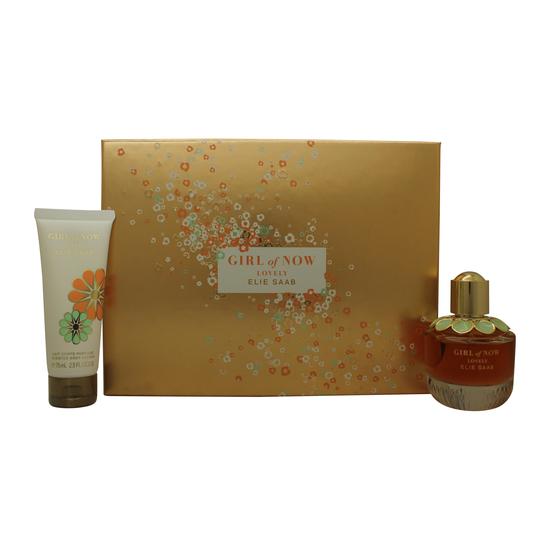 Elie Saab Girl Of Now Lovely Gift Set 50ml Eau De Parfum + 75ml Body Lotion