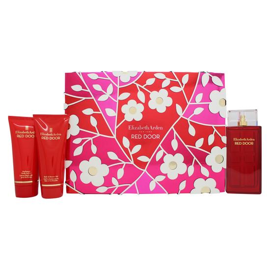 Elizabeth Arden Red Door Gift Set 100ml Eau De Toilette + 100ml Shower Gel + 100ml Body Lotion