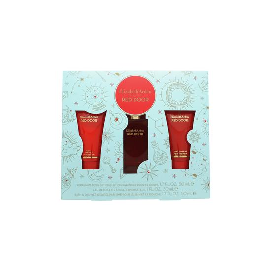 Elizabeth Arden Red Door Gift Set 30ml Eau De Toilette + 50ml Perfumed Body Lotion + 50ml Bath & Shower Gel